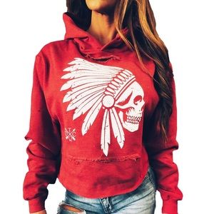 Cropped Red Hoodie